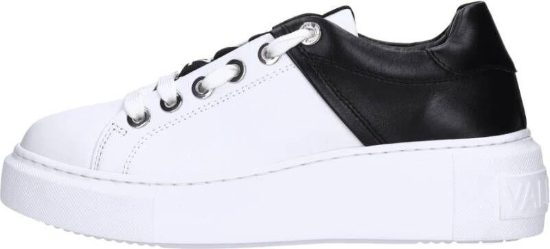 Valentino Leren Sneaker Wit Zwart Dames White Dames
