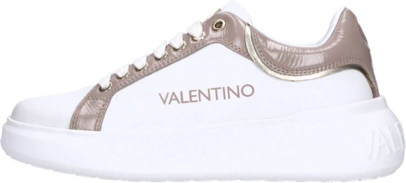 Valentino Witte leren sneaker met naakte inzetstukken White Dames