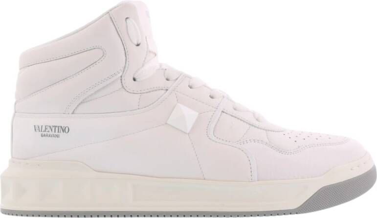 Valentino Garavani One Stud Mid-Top Sneakers White Heren