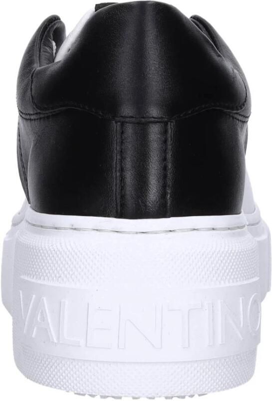 Valentino Leren Sneaker Wit Zwart Dames White