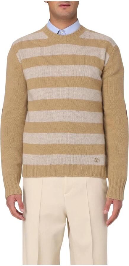 Valentino Cashmere Crewneck Sweater met elleboogstukken