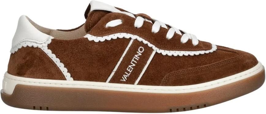 Valentino Shoes Sneakers laag 'GLOSSY' donkerbruin natuurwit