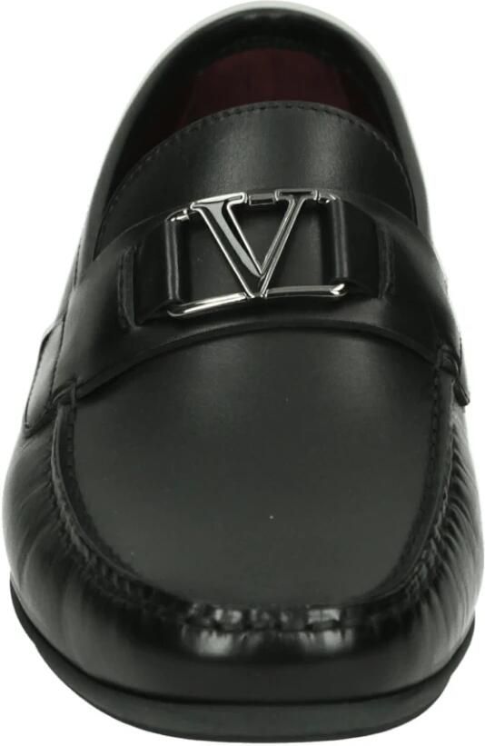 Valentino Heren Instappers Zwarte Leren Schoenen