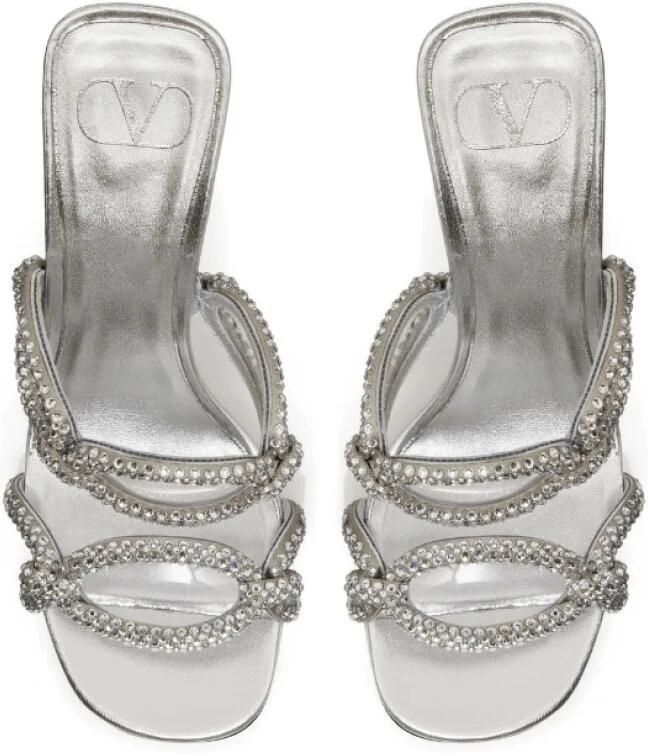 Valentino Kristalversierde Slippers