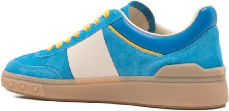 Valentino Lichtblauwe Suède Sneakers met Logo - Foto 3