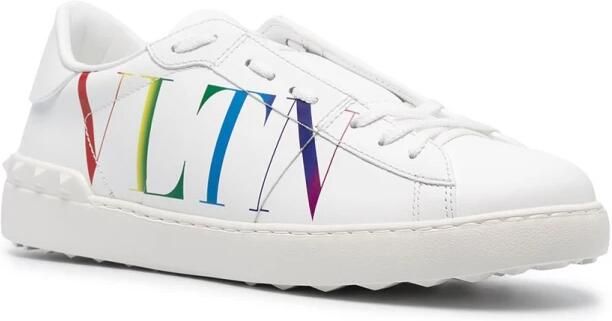 Valentino Rockstud Leather Sneakers - Foto 4