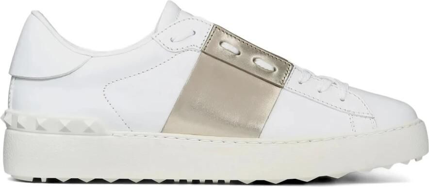 Valentino Open Sneaker Met Metallic Streep