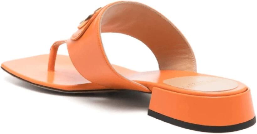 Valentino Oranje Leren Sandalen Slip-On Stijl - Foto 3