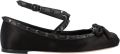 Valentino Rockstud Satin Ballerina - Zwart