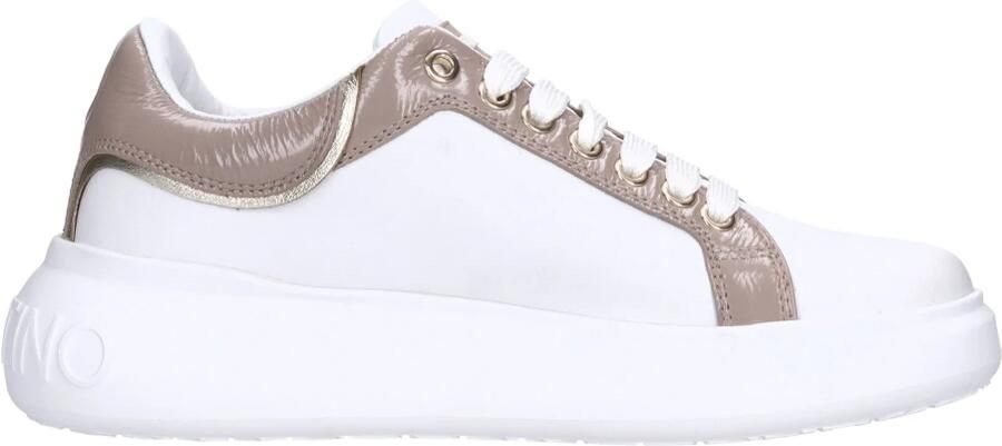 Valentino Witte leren sneaker met naakte inzetstukken White Dames