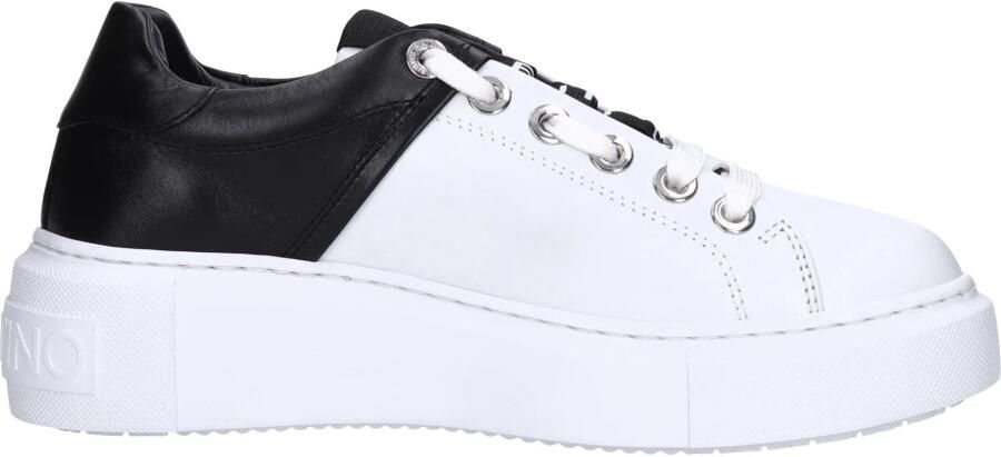 Valentino Leren Sneaker Wit Zwart Dames White Dames