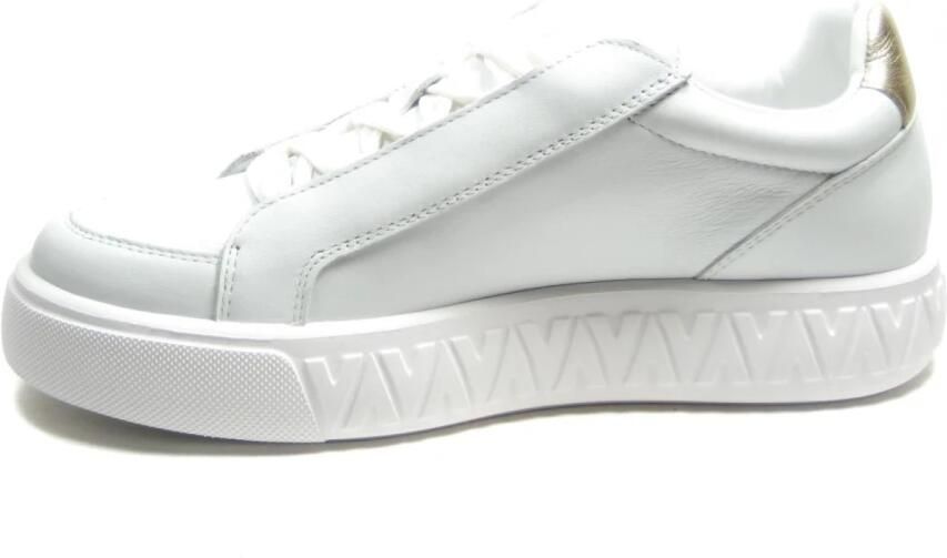 Valentino Witte leren sneaker met gouden logo White Dames - Foto 4