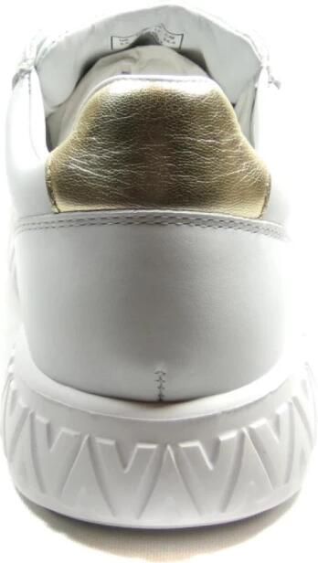 Valentino Witte leren sneaker met gouden logo White Dames - Foto 5