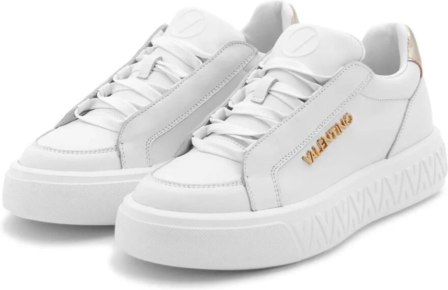 Valentino Witte leren sneaker met gouden logo White Dames - Foto 6