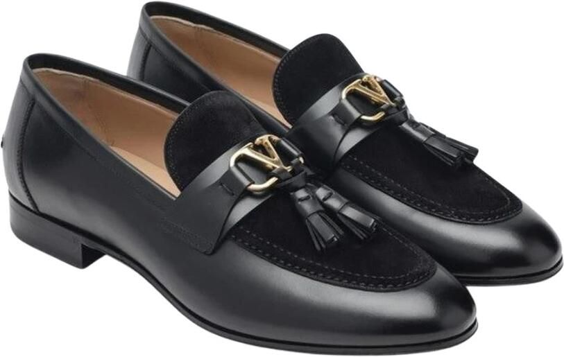 Valentino VLogo Signature Leren en Suède Loafers