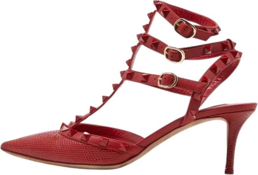 Valentino Vintage Pre-owned Fabric sandals Red Dames