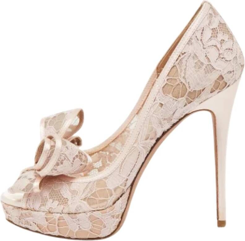 Valentino Vintage Pre-owned Lace heels Pink Dames