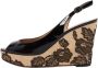 Valentino Vintage Pre-owned Lace sandals Black Dames - Thumbnail 1