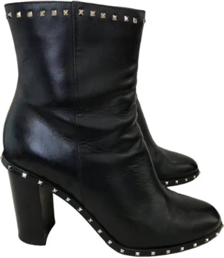 Valentino Vintage Pre-owned Leather boots Black Dames