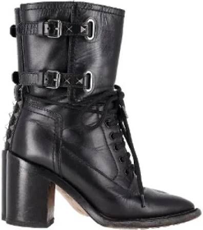 Valentino Vintage Pre-owned Leather boots Black Dames