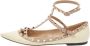 Valentino Vintage Pre-owned Leather flats Beige Dames - Thumbnail 1