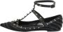 Valentino Vintage Pre-owned Leather flats Black Dames - Thumbnail 1