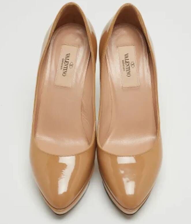Valentino Vintage Pre-owned Leather heels Beige Dames