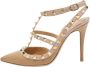 Valentino Vintage Pre-owned Leather heels Beige Dames - Thumbnail 1