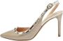 Valentino Vintage Pre-owned Leather heels Beige Dames - Thumbnail 1