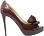 Valentino Vintage Pre-owned Leather heels Brown Dames - Thumbnail 1