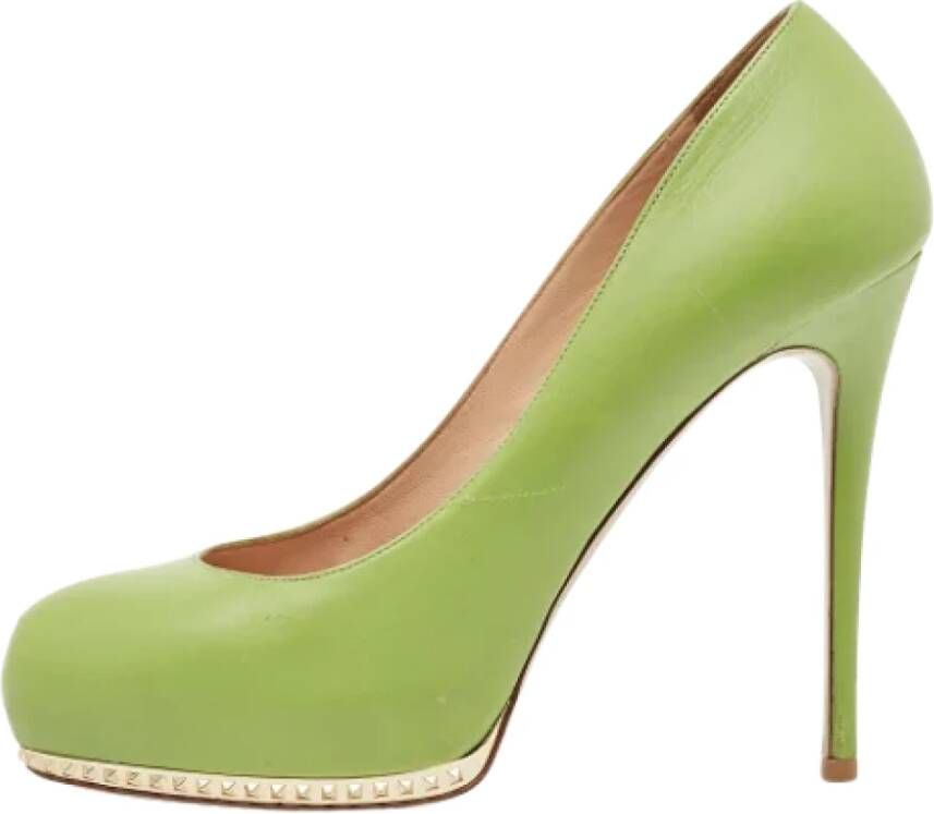 Valentino Vintage Pre-owned Leather heels Green Dames