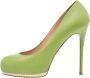 Valentino Vintage Pre-owned Leather heels Green Dames - Thumbnail 1