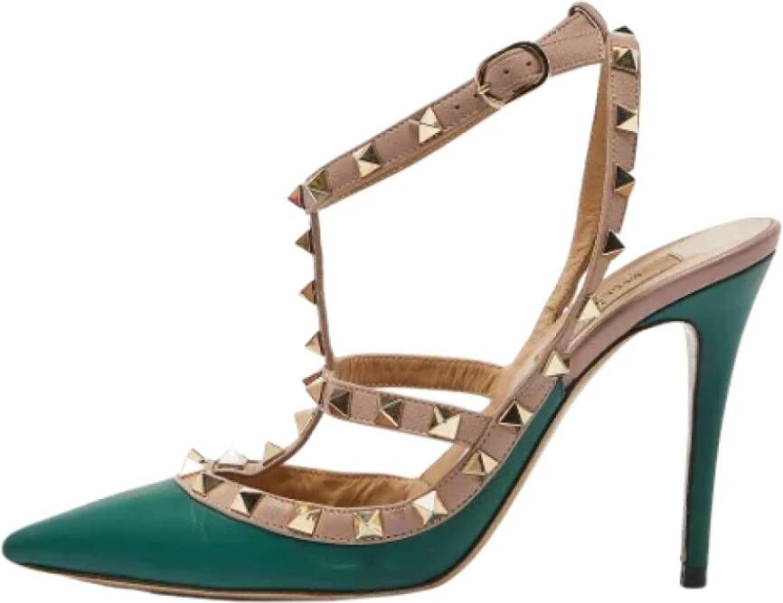 Valentino Vintage Pre-owned Leather heels Green Dames