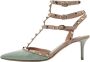 Valentino Vintage Pre-owned Leather heels Green Dames - Thumbnail 1