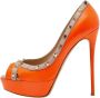 Valentino Vintage Pre-owned Leather heels Orange Dames - Thumbnail 1