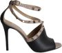 Valentino Vintage Pre-owned Leather sandals Black Dames - Thumbnail 1