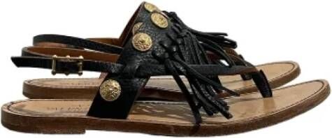 Valentino Vintage Pre-owned Leather sandals Black Dames
