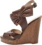 Valentino Vintage Pre-owned Leather sandals Brown Dames - Thumbnail 1