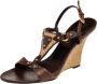 Valentino Vintage Pre-owned Leather sandals Brown Dames - Thumbnail 1