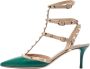 Valentino Vintage Pre-owned Leather sandals Green Dames - Thumbnail 1
