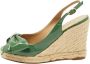 Valentino Vintage Pre-owned Leather sandals Green Dames - Thumbnail 1