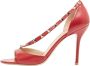 Valentino Vintage Pre-owned Leather sandals Red Dames - Thumbnail 1