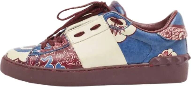 Valentino Vintage Pre-owned Leather sneakers Multicolor Dames