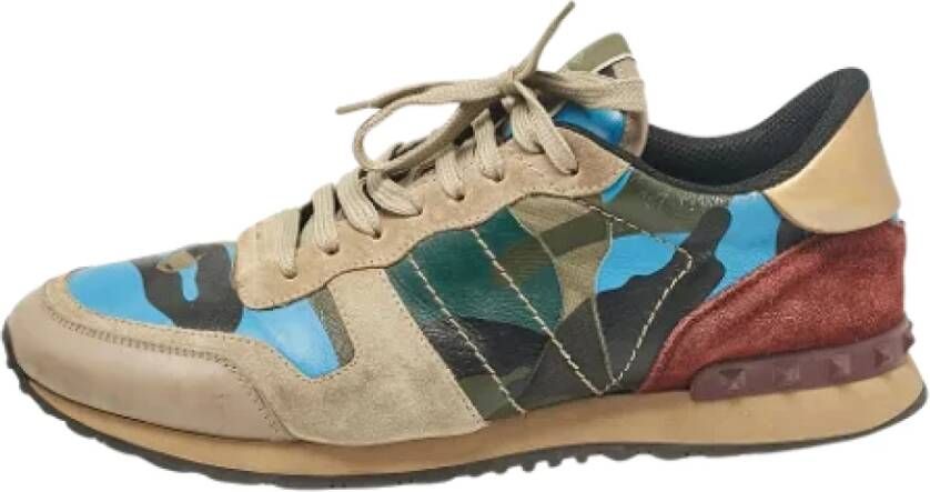 Valentino Vintage Pre-owned Leather sneakers Multicolor Dames