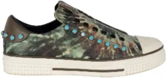 Valentino Vintage Pre-owned Leather sneakers Multicolor Dames