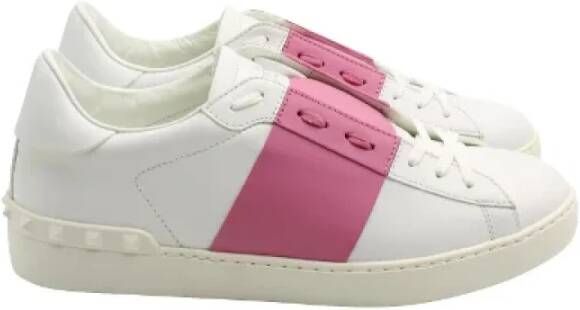 Valentino Vintage Pre-owned Leather sneakers Pink Dames