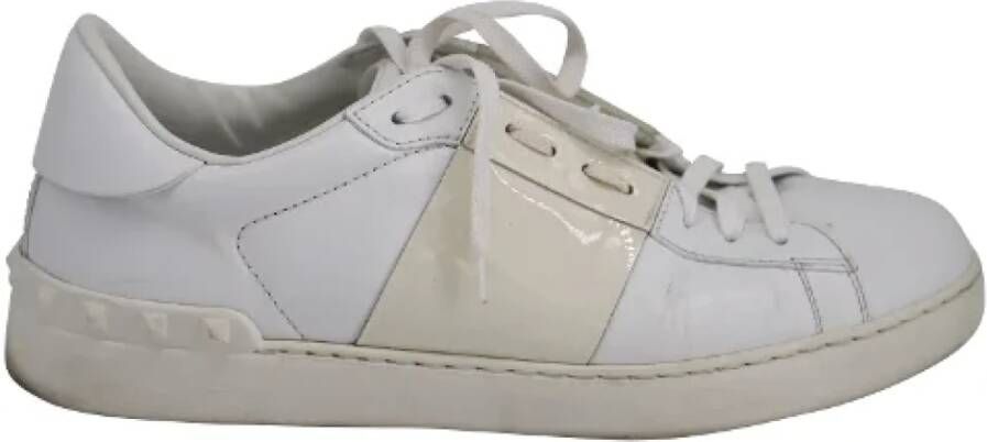 Valentino Vintage Pre-owned Leather sneakers White Dames