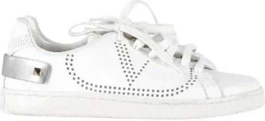 Valentino Vintage Pre-owned Leather sneakers White Dames