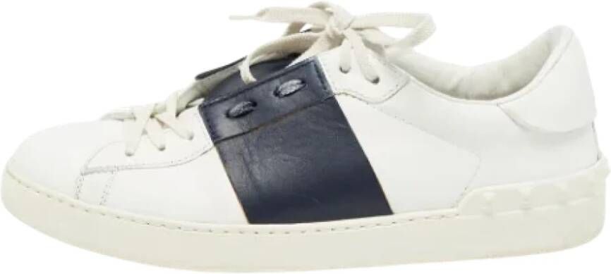 Valentino Vintage Pre-owned Leather sneakers White Heren