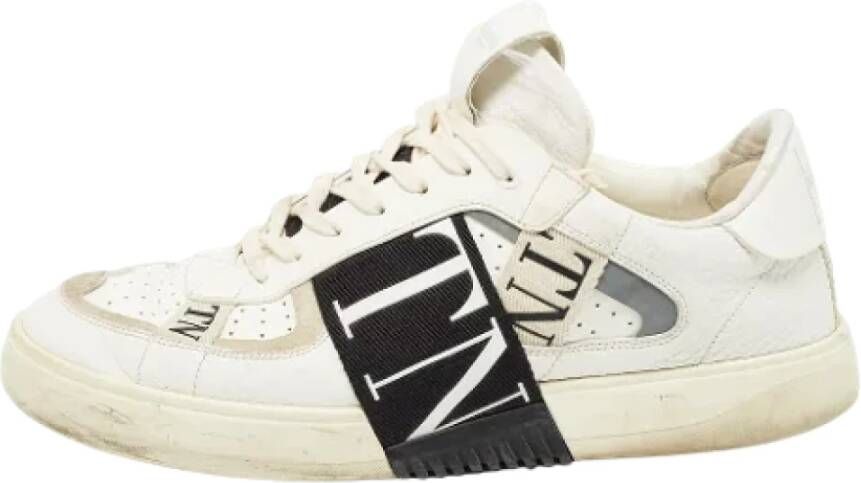 Valentino Vintage Pre-owned Leather sneakers White Heren